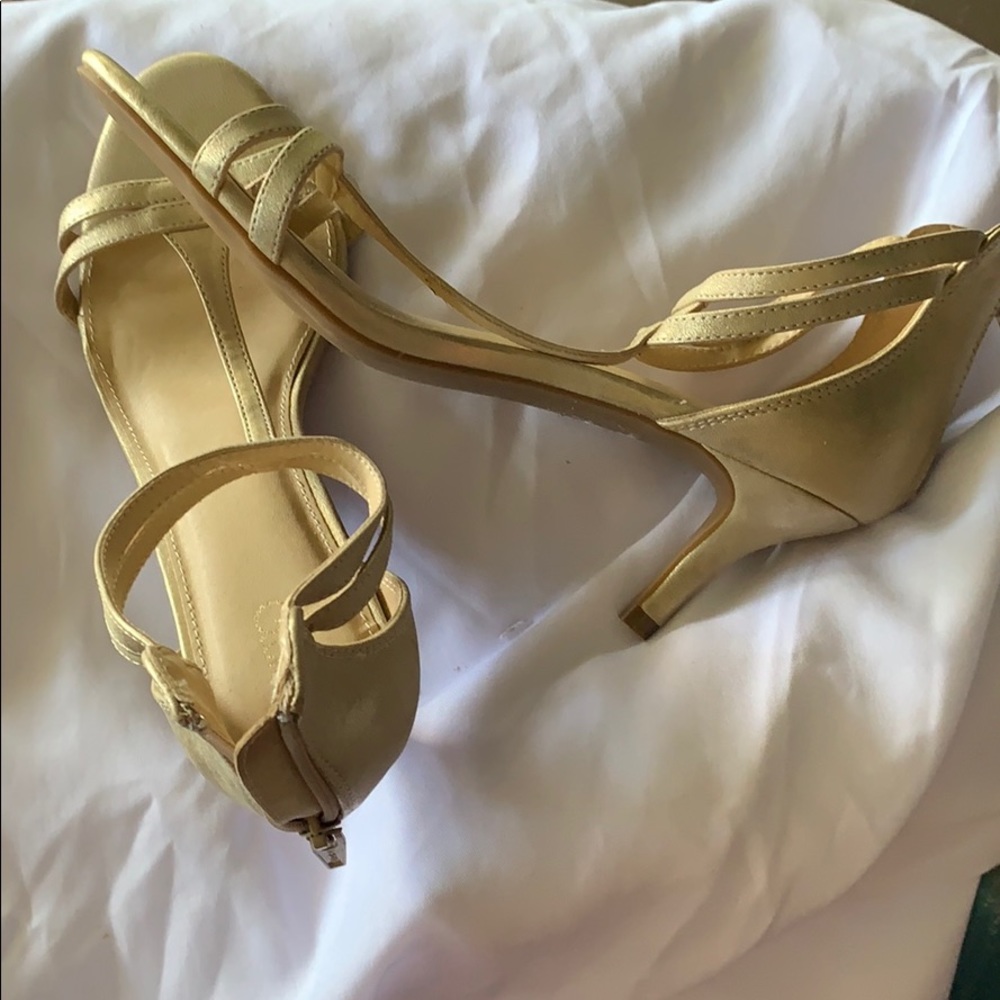 Mist metallic gold dress sandals